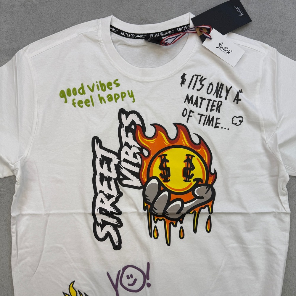 Switch Remarkable T Shirt Mens XL White Graphic Street Vibes Graffiti Hip Hop - Picture 2 of 4